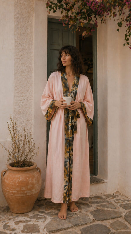 Pinkie Brown Kimono - Image 3