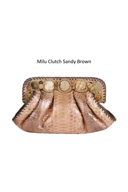 Milu Clutch Sandy Brown