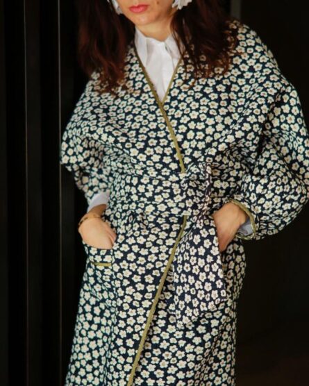 Navy Daisy Dream Kimono Jacket - Image 4